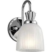 Elstead Lighting Vägglampa Cora, Förkromad / silver, Badrum, Metall, Modern, Vägglampa, sänglampa, sänglampa vägg