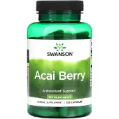 Swanson Health Acai-bär, 500 mg, 120 kapslar