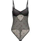 Hunkemoller Body 'Chelsey' grön / röd / svart