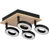 Eglo RIELVES TAK 4L 170X170 TRÄ/SVART/VIT