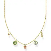 Thomas Sabo Charming Symbols gold halsband KE2123-488-7-L42V