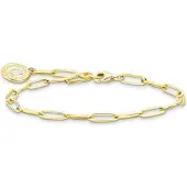 Thomas Sabo Charm Club Charmista gold pink enamel berlockarmband X0286-427-39-L17