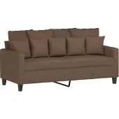 vidaXL 2-sitssoffa brun 140 cm tyg