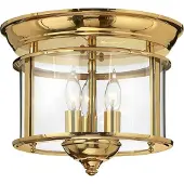 HINKLEY Taklampa Gentry, dimbar, Mässing / guld, Vardagsrum / matsal, Mässing, Antik, Taklampa