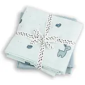 Done by Deer Muslinfiltar - 2-pack - 120x120 cm - Lalee Blue - - One Size - Muslinfilt