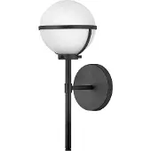 HINKLEY Vägglampa Hollis, dimbar, Svart, Badrum, Metall, Vägglampa, sänglampa, sänglampa vägg