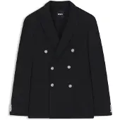BOSS Slim-fit blazer in a patterned cotton blend