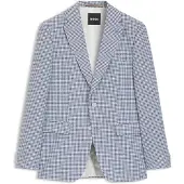 BOSS Slim-fit blazer with pepita houndstooth pattern