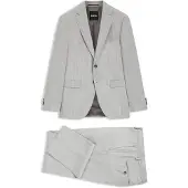 BOSS Two-piece regular-fit suit in striped virgin wool
