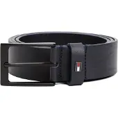 Tommy Hilfiger Bälte 'Enamel Flag Rectangular Buckle' mörkblå