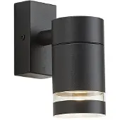 QAZQA Modern utomhusvägglampa svart IP44 - Ensam