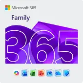 Microsoft 365 Family - Abonnemangslicens (1 år) - upp till 6 användare, upp till 5 enheter - ESD - Win, Mac - Alla språk