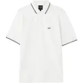 Giorgio Armani för män. XM001287AF17321U0009 Polo Classic vit (L), Bomull, Klassisk, Kort ärm
