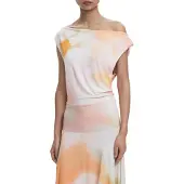 Desigual Sommarklänning ecru / rosa / orangeröd
