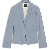 BOSS Slim-fit blazer in melange virgin wool