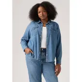 Levi's Blus 'Essential Western Shirt (Plus Size)' blå denim