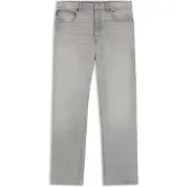 HUGO Baggy-fit jeans in grey stonewashed denim