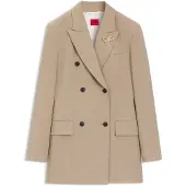 HUGO Double-breasted regular-fit blazer with hourglass shape