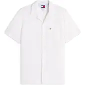 Tommy Hilfiger Tommy Jeans Regular Fit Linen Blend Short Sleeve Shirt