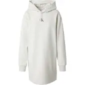 Calvin Klein Monogram Hooded Sweatshirt Dress