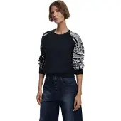 Desigual Svart Polyester Kvinnas Tröja