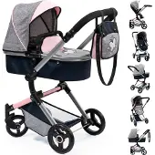 Bayer Design NEO VARIO kombi dockvagn, grå/pink/svart