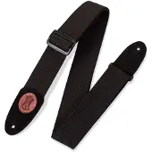 Levys Leathers MSSC8-BLK 2" Cotton Guitar Strap Black