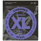D'Addario ECG24 XL Flatwound Chromes Jazz Light 11-50