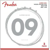 Fender 250L Elektrisk nickelpläterad stål Ball End 9-42 3 Pack