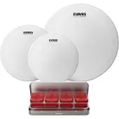 Evans HD Dry Standard Tom Pack 12" 13" 16" Heads & EQ PODS