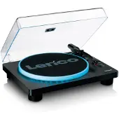 Lenco LS-50LEDBK Turntable med inbyggda högtalare och belysning