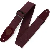 Levys Leathers MSSC8-BRG 2" Cotton Guitar Strap Burgundy