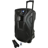 Qtx Busker 15 PA with VHF Mics Media Player & Bluetooth