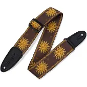 Levys Leathers MPJG-SUN-BRN Jacquard Sun Polyester Strap Brown