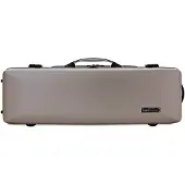 Bam Supreme Hightech Oblong Violin Case Champagne with Black Handle