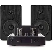 AVCOM Vintage Style Amplifier with Passive Speakers Black