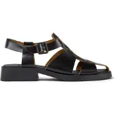 Camper för kvinnor. K201489-001 Dana sandaler i läder svart (39), Hud, 1 till 3 cm, Spänne, Casual