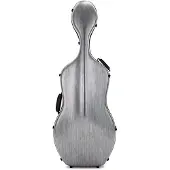 Hidersine Polycarbonate Cello Case Brushed Silver