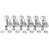Gear4Music Guitarworks Låsande Stämskruvar 6-in-line Krom