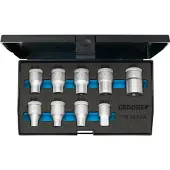 Gedore 6265970 6265970 Ytter-sexkant (TX) Hylsnyckelinsats-set 9 delar 1/2