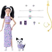 Barbie Matchande Asiatiska Outfits Med En Hunddocka