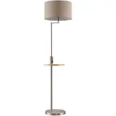 LINDBY Golvlampa Zinia , Aluminium / grå / zink, Vardagsrum / matsal, Metall, Modern, Golvlampa