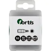 Fortis Skruvbitsats 4317784729079; 1/4''; T25; 25 mm; 50 st.