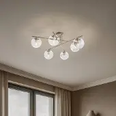 Domiluce Taklampa Zoe , dimbar, Creme / bärnsten, Vardagsrum / matsal, Metall, Taklampa