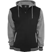Urban Classics Sweatjacka gråmelerad / svart