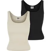 Urban Classics Organic Basic Rib ärmlös T-shirt 2 Enheter