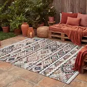 FRAAI Kilim utomhusmatta | Lira Inca hos Volero | 200x290 cm | Syntet | Ränder | Rektangulär | Plattvävd