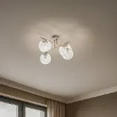 Domiluce Taklampa Zoe , dimbar, Creme / bärnsten, Vardagsrum / matsal, Metall, Taklampa