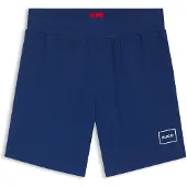 HUGO Logo-print loungewear shorts in stretch cotton