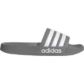 Adidas Badtofflor adilette Shower - Grå/Vit, storlek 42